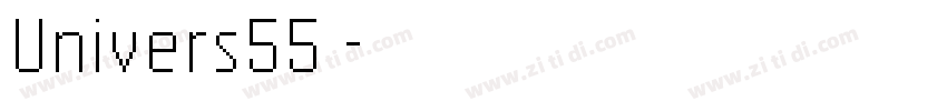 Univers55 字体转换
